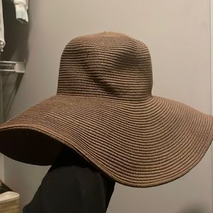 J. Crew Large Wide Brim Paper Straw Floppy Beach Vacation Hat